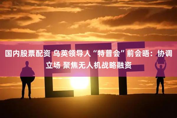 国内股票配资 乌英领导人“特普会”前会晤：协调立场 聚焦无人机战略融资